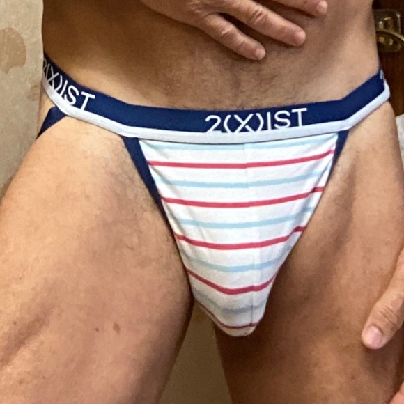 2xist Other - 2xist, white striped jock strap, like new, medium